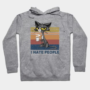 Cat I Hate People Hoodie